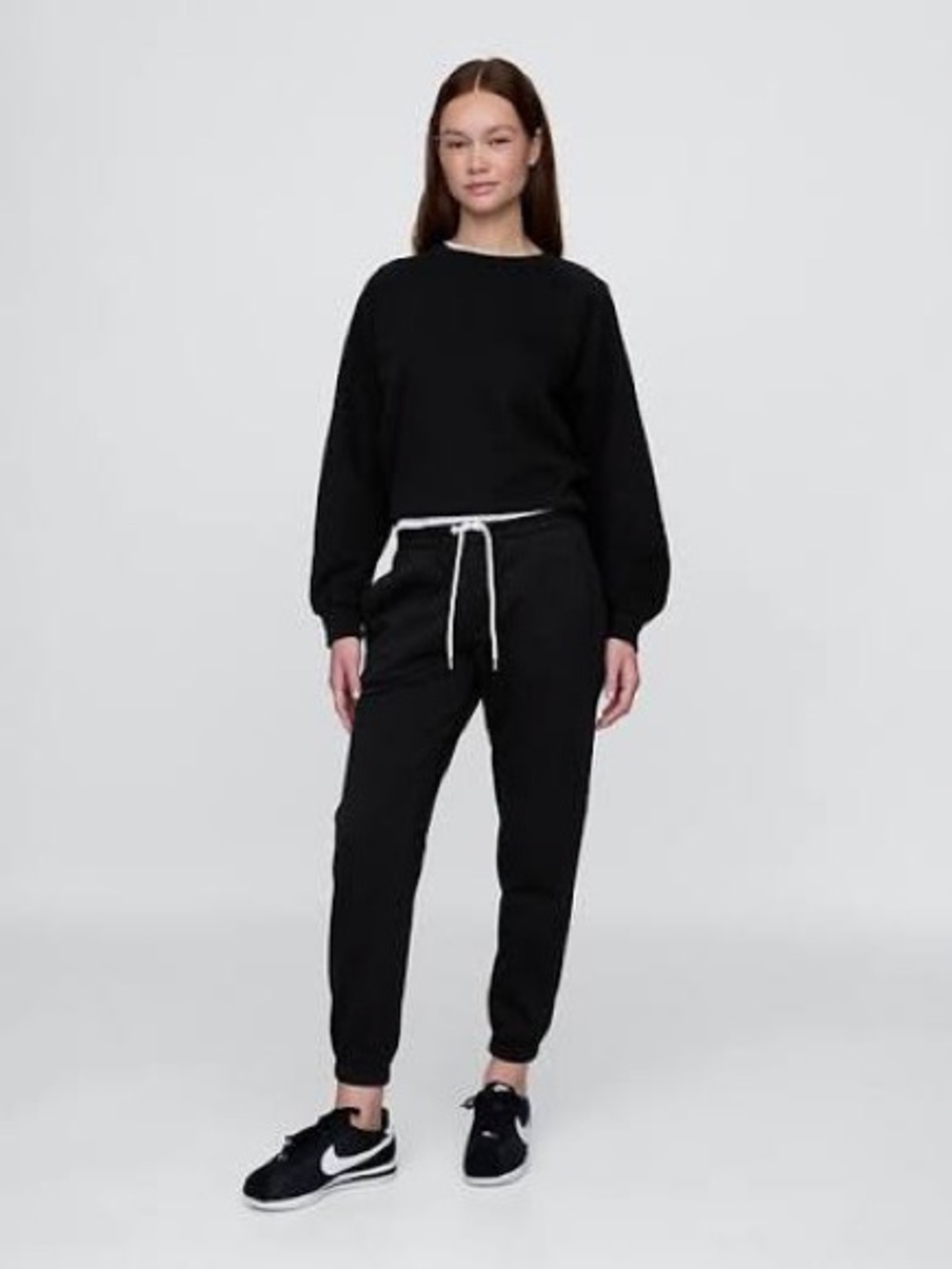 NWT GAP Vintagesoft classic joggers ankle length BLACK